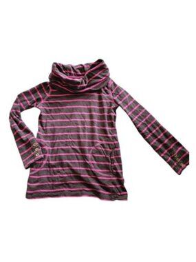 GYMBOREE Brown and Pink Striped Turtleneck Tunic Top Girls Size 7